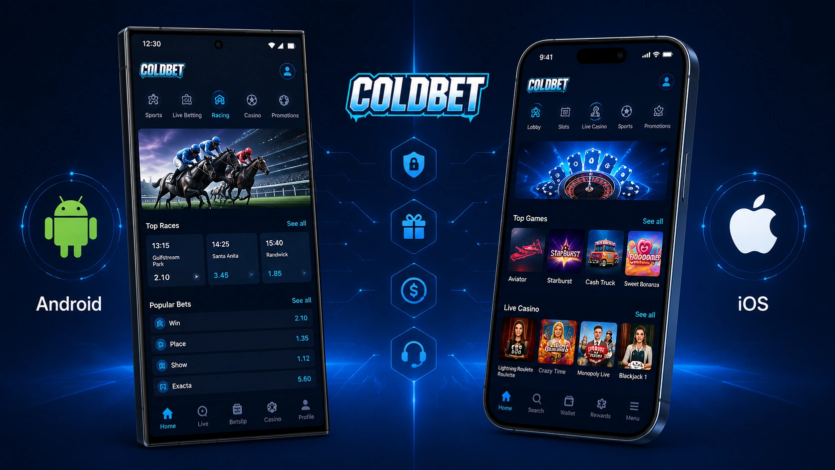 Online casino app for Android and iOS with slots, live casino, and sportsbook access
