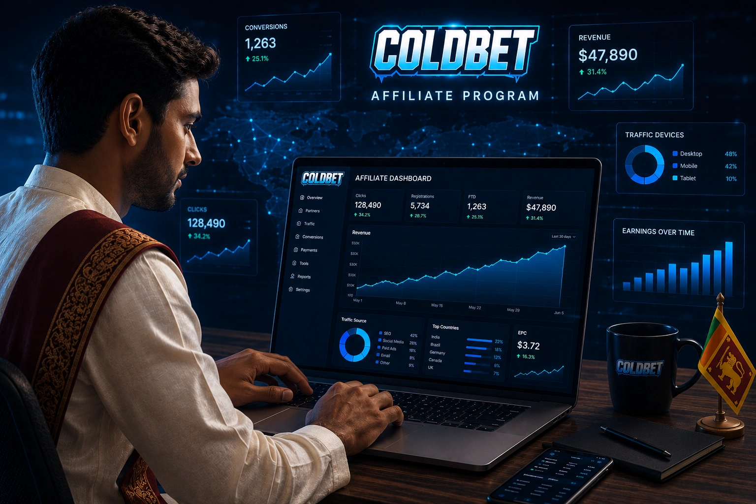 Sportsbook affiliate marketing platform for online betting traffic and commissions